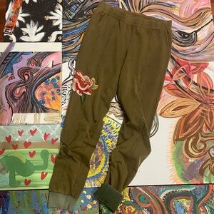 Jaded Gypsy floral weave sweatpants Size~ S/M